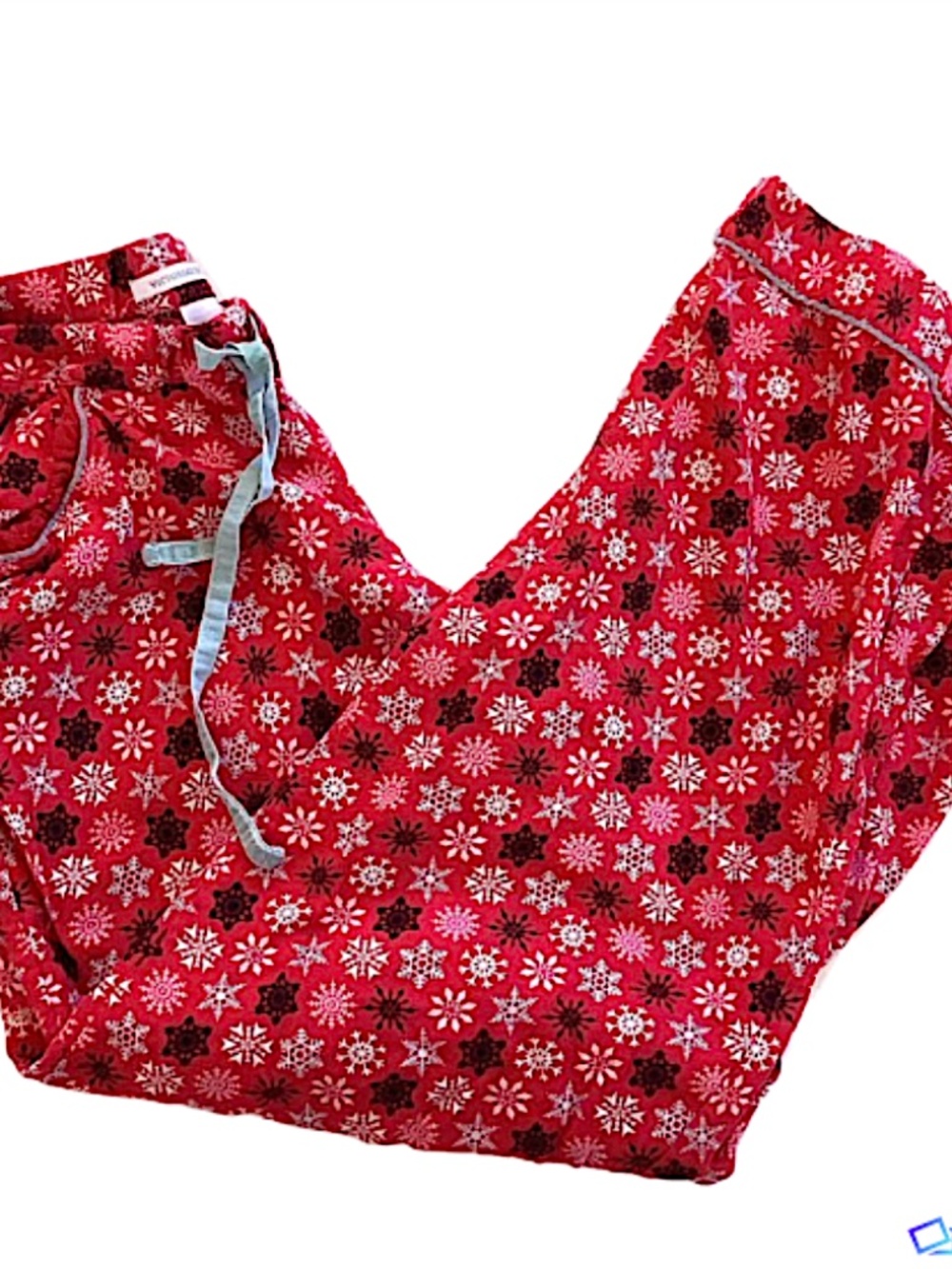 Victorias Secret Womens Red Snowflake Pajama Pants, M